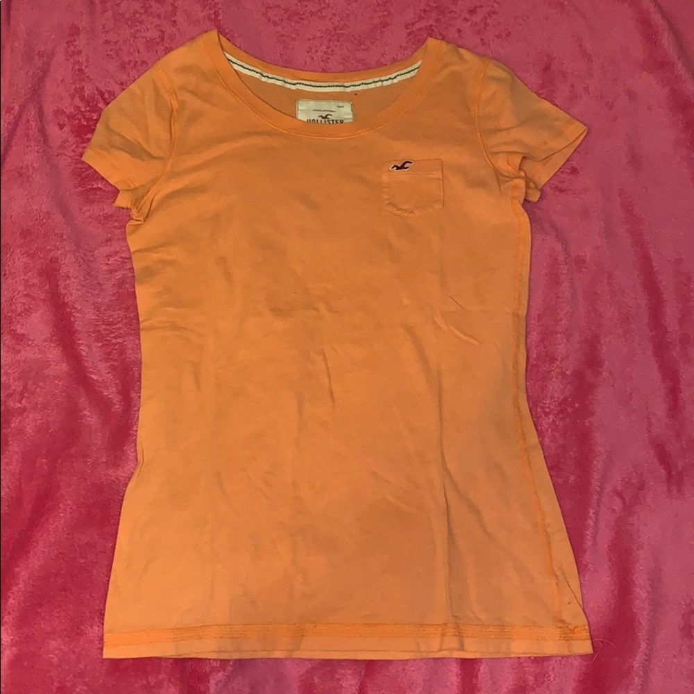 Orange tee shirt with pocket